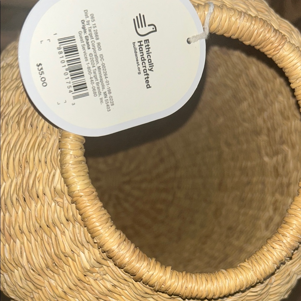 Studio McGee 16” Elephant Grass Woven Vase - Picture 5 of 7